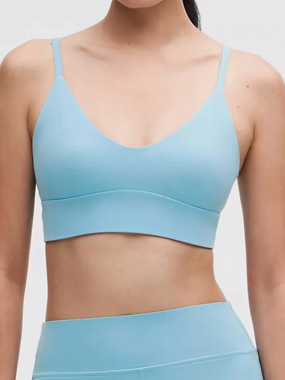 NWT Lululemon Focuser Scoop-Neck Bra Nulu Light Support, A/B Cup- Seafoam